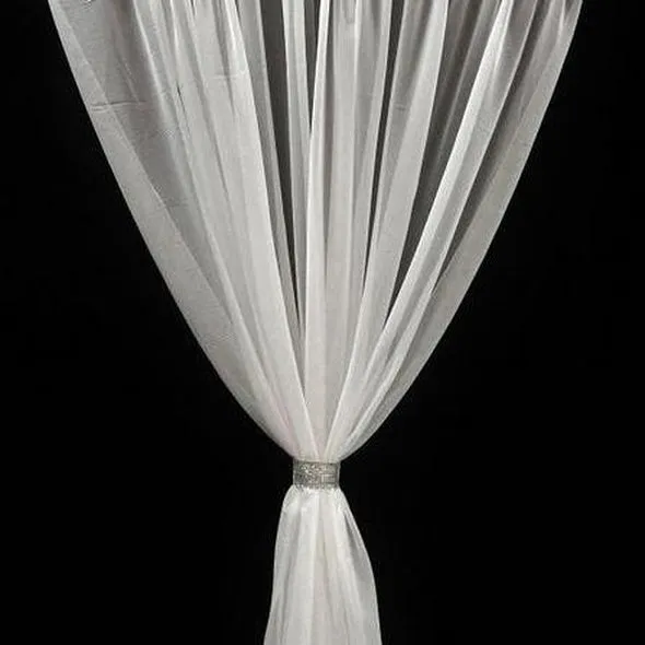 1pc - Voile Drapery Panel 10'tall x 118" wide - Ivory