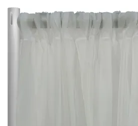 1pc - Voile Drapery Panel 10'tall x 118" wide - Ivory