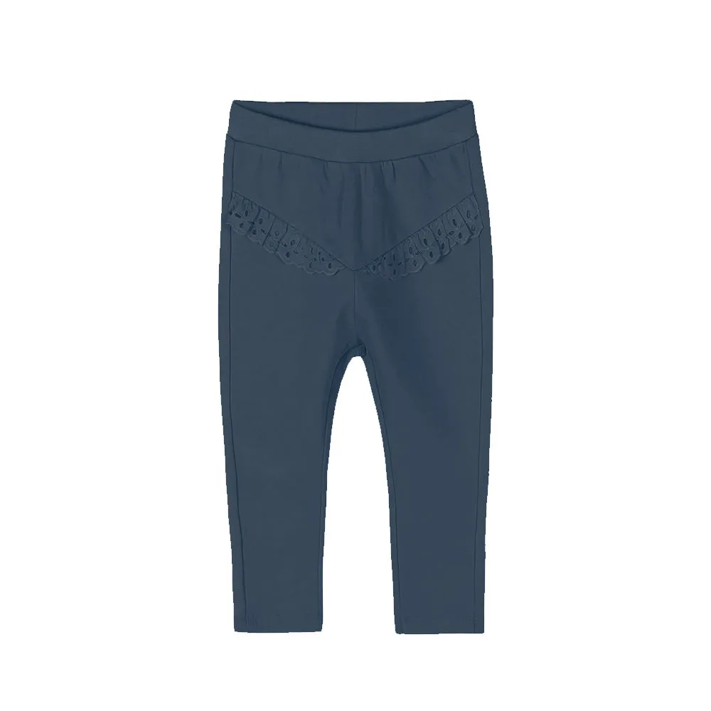 5.10.15 Front Lace Style Navy Blue Fleece Trousers 11365