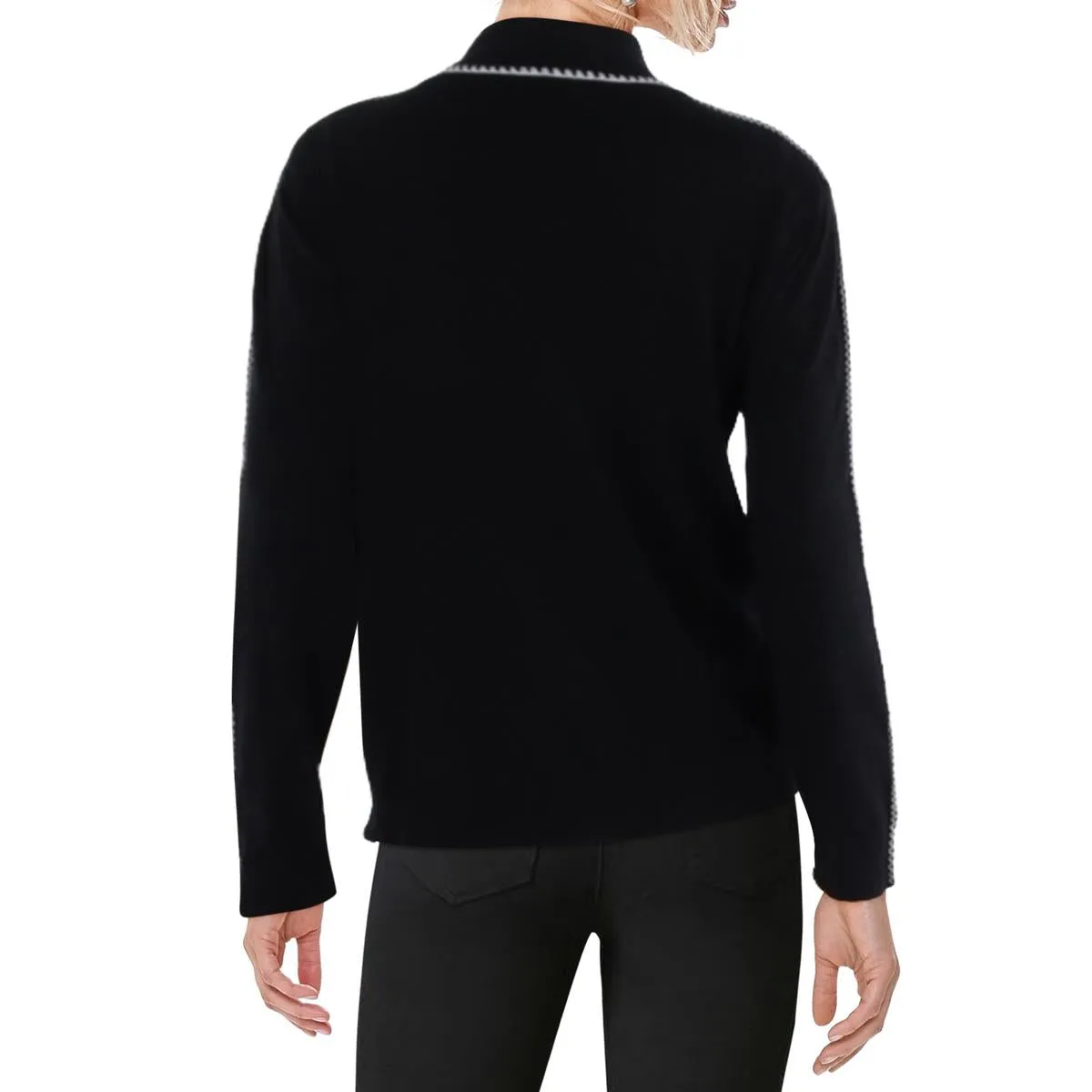 Aaeda Womens Whipstitch Open Front Cardigan Sweater