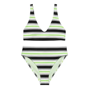 Agender Flag High-Waisted Bikini
