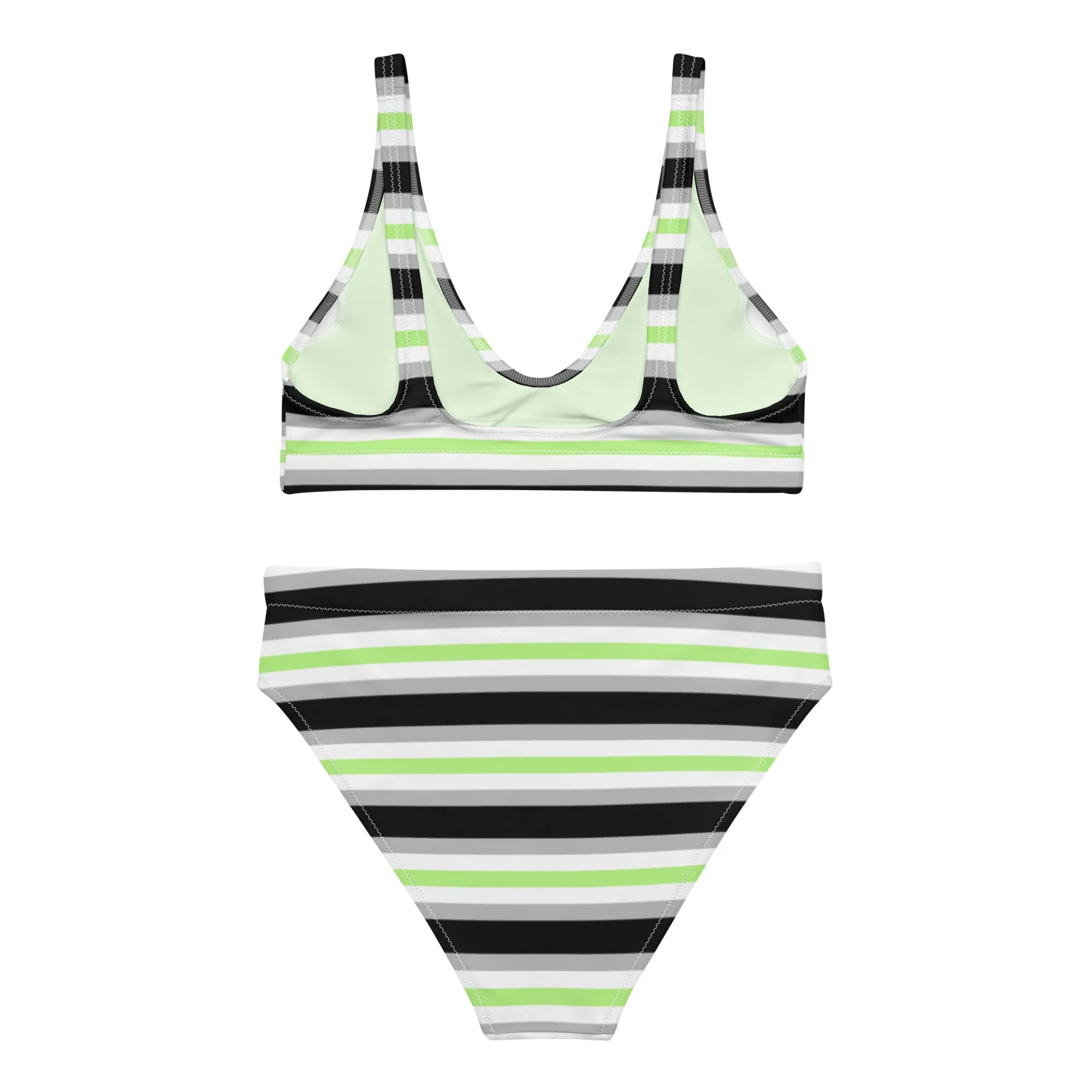 Agender Flag High-Waisted Bikini