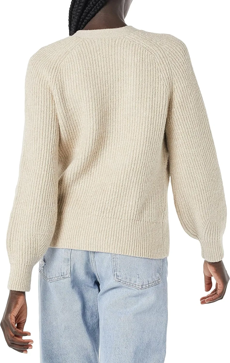 Amazon Essentials Women's Soft Touch Ribbed Blouson Cardigan