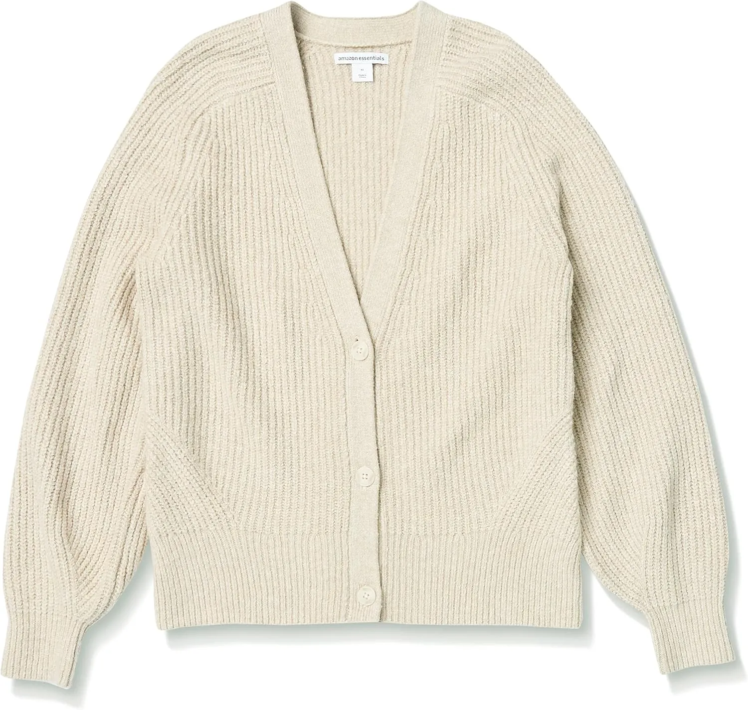 Amazon Essentials Women's Soft Touch Ribbed Blouson Cardigan