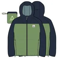 Ashland Down Recycled Jacket - Rich Navy/Pear Green