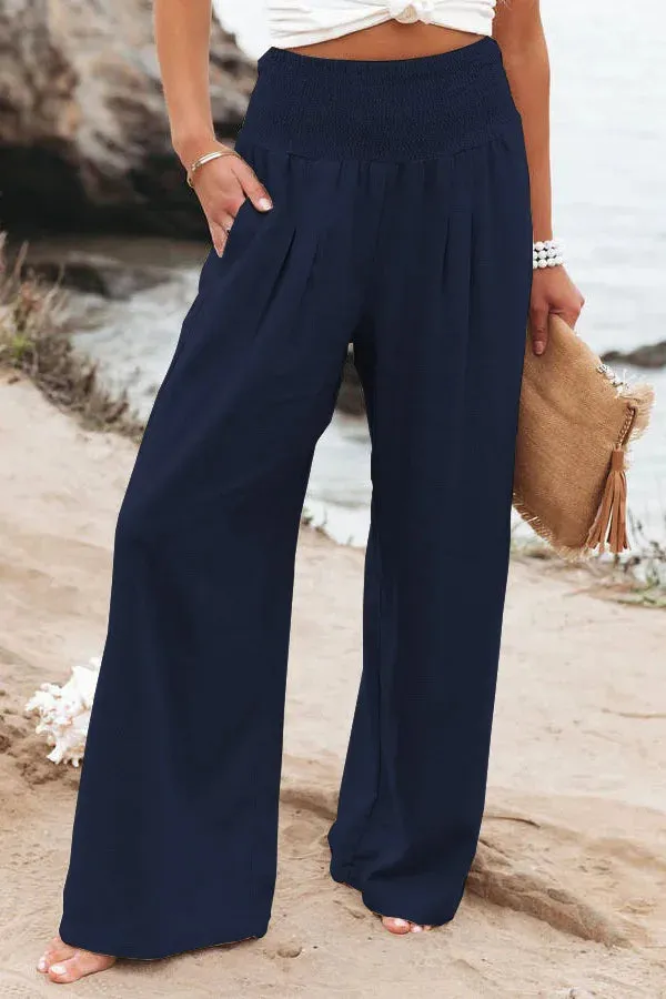 Autumn Winter New Quick Sell Cotton Hemp High Waist Pull Elastic Popular Women's Casual Pants