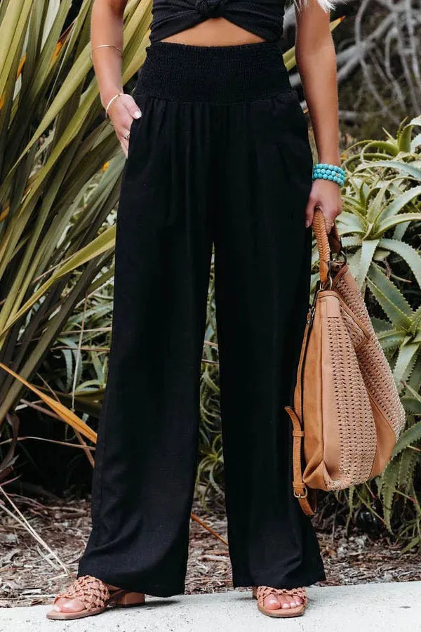 Autumn Winter New Quick Sell Cotton Hemp High Waist Pull Elastic Popular Women's Casual Pants
