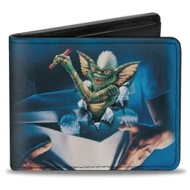 Bi-Fold Wallet - Gremlins Stripe Pose in Box   Logo Black Red