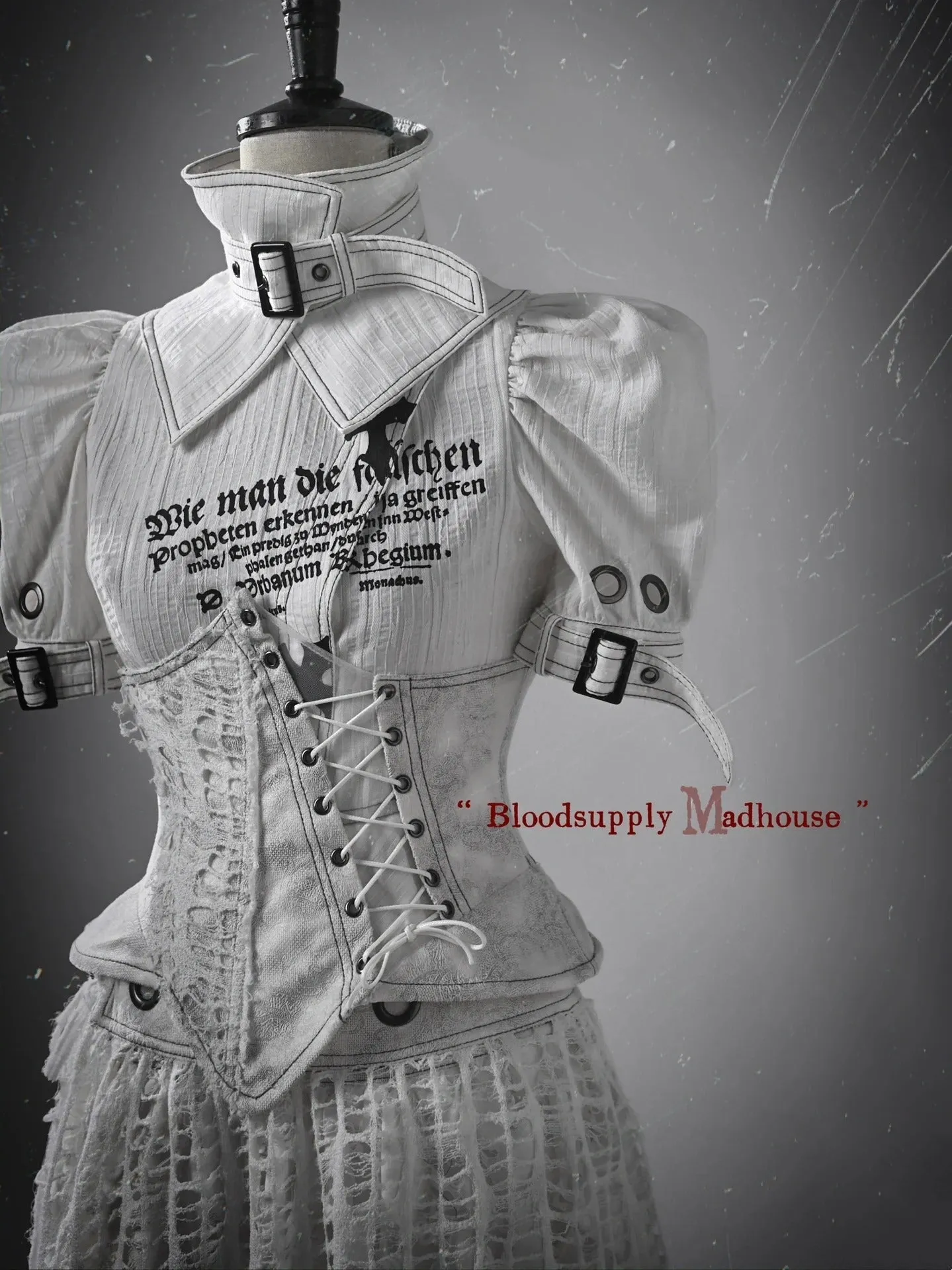 [Blood Supply] Madhouse Cotton Detachable Turtleneck Shirt