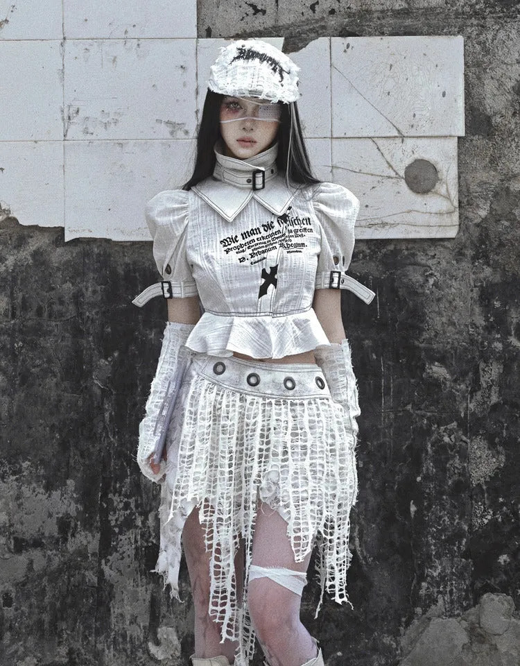 [Blood Supply] Madhouse Cotton Detachable Turtleneck Shirt