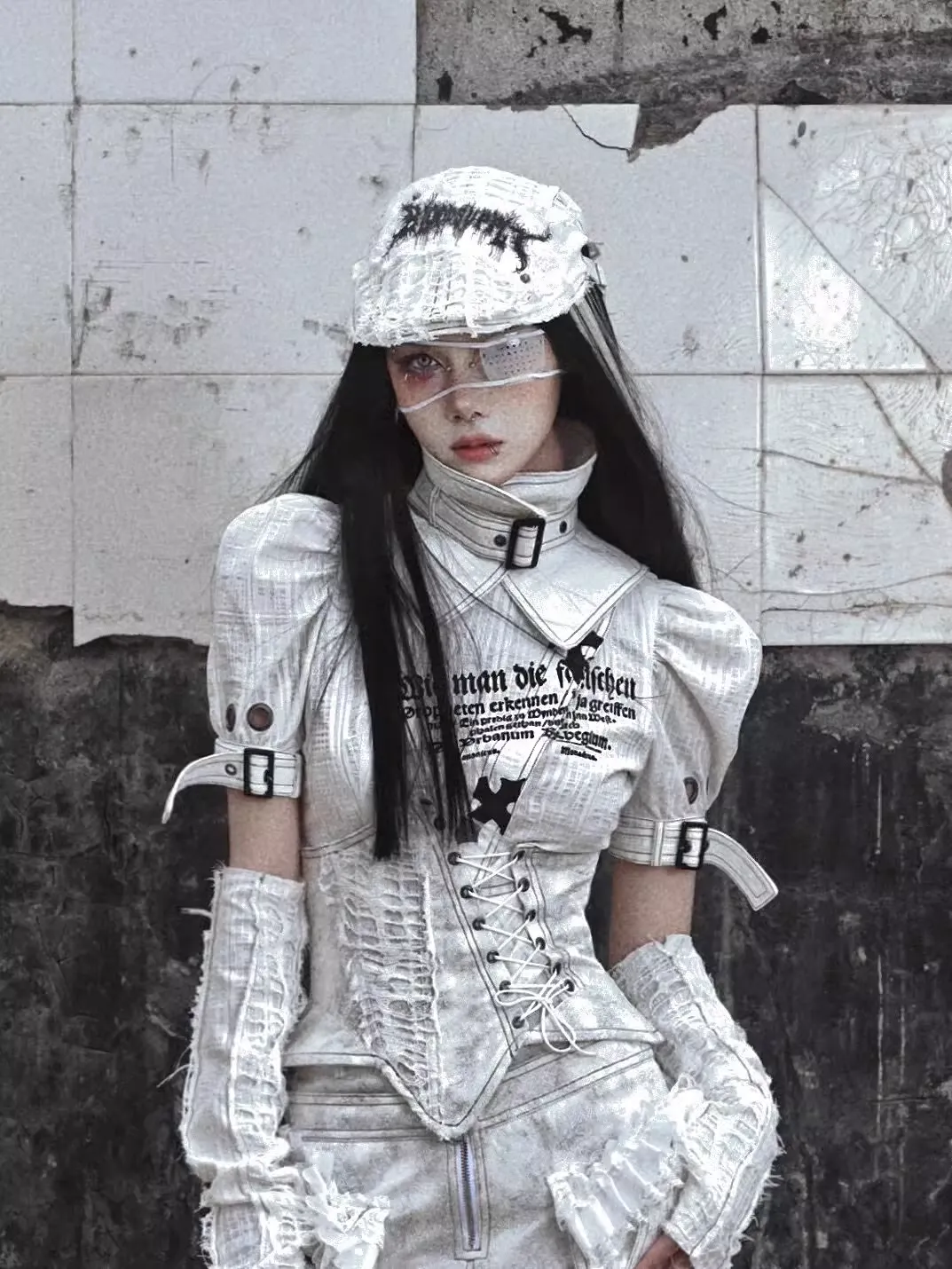 [Blood Supply] Madhouse Cotton Detachable Turtleneck Shirt