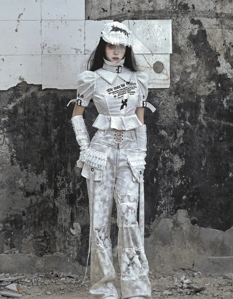 [Blood Supply] Madhouse Cotton Detachable Turtleneck Shirt