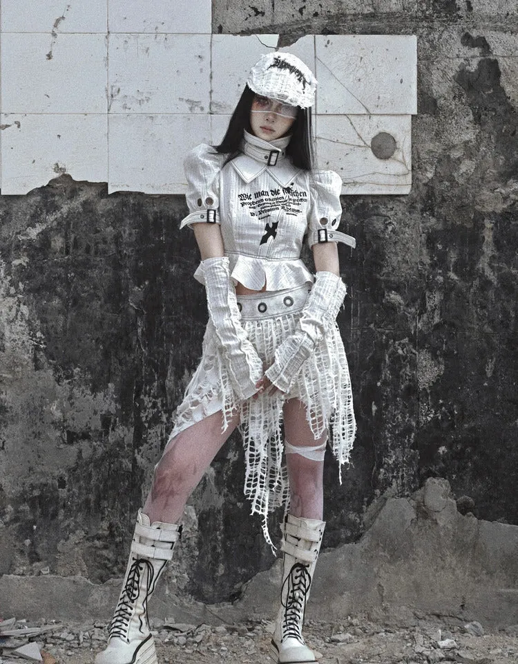 [Blood Supply] Madhouse Cotton Detachable Turtleneck Shirt