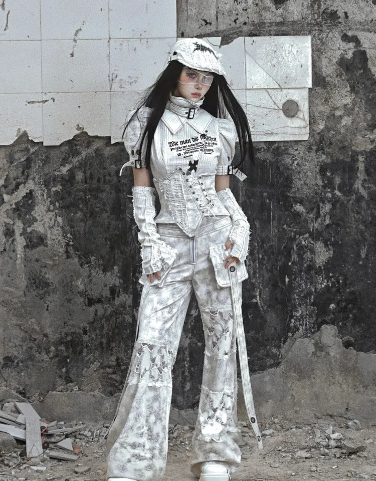 [Blood Supply] Madhouse Cotton Detachable Turtleneck Shirt