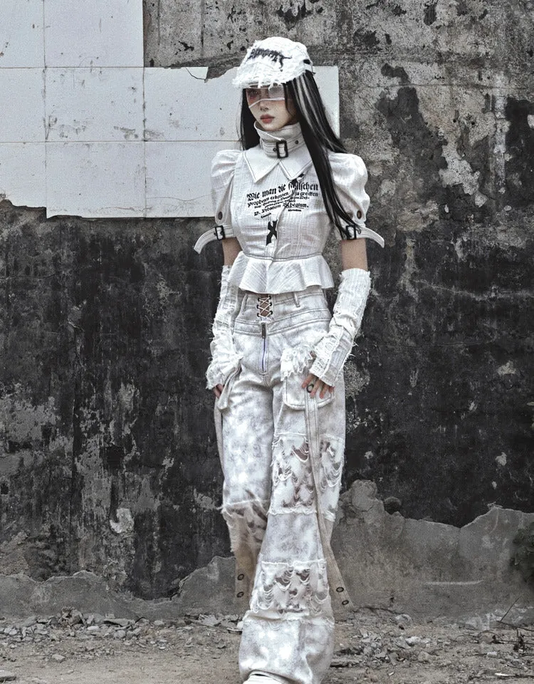 [Blood Supply] Madhouse Cotton Detachable Turtleneck Shirt