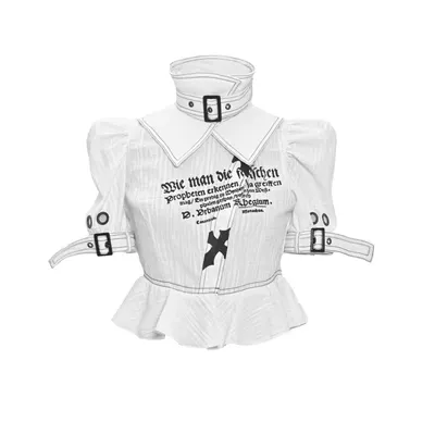 [Blood Supply] Madhouse Cotton Detachable Turtleneck Shirt