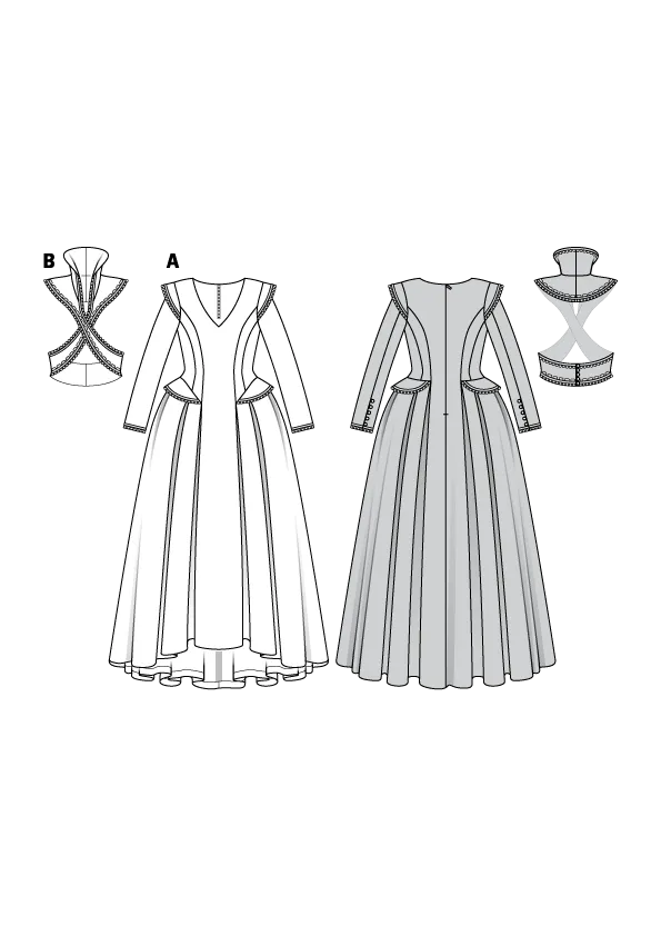 Burda 6398 Women's Renaissance Dress Pattern