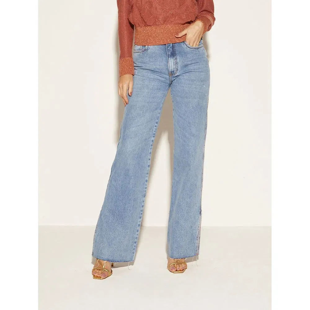 Calça Jeans Fenda Skunk
