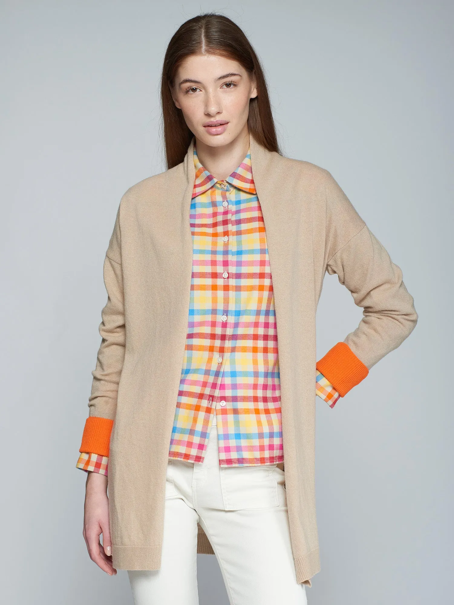 Camel Neon Naranja Cardigan