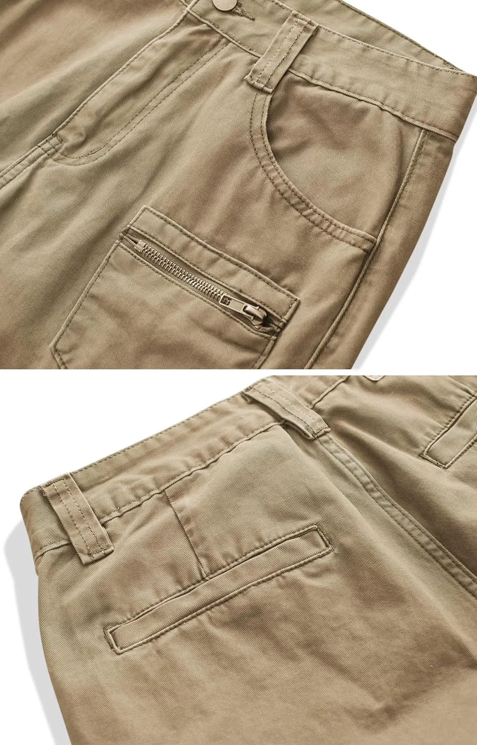 Cargo Pants for Men Relaxed Fit Work Pants Breathable Casual Pants with 8 Pockets No Belt