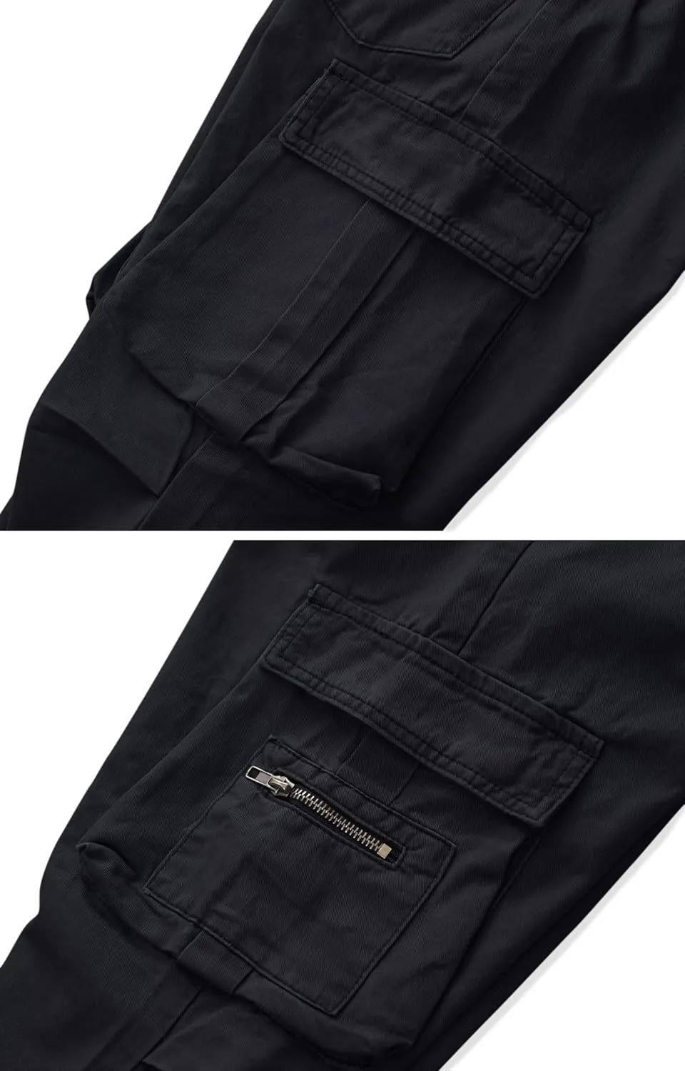 Cargo Pants for Men Relaxed Fit Work Pants Breathable Casual Pants with 8 Pockets No Belt