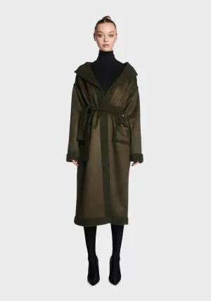 Emel Belted Borg Trim Coat