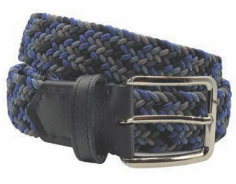 FH Wadsworth Men's Sea of Blue Elastic Stretch Belt