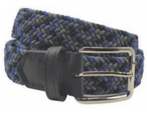 FH Wadsworth Men's Sea of Blue Elastic Stretch Belt