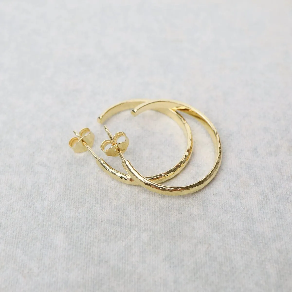 Finely Hammered Hoops on Posts