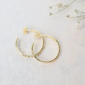 Finely Hammered Hoops on Posts