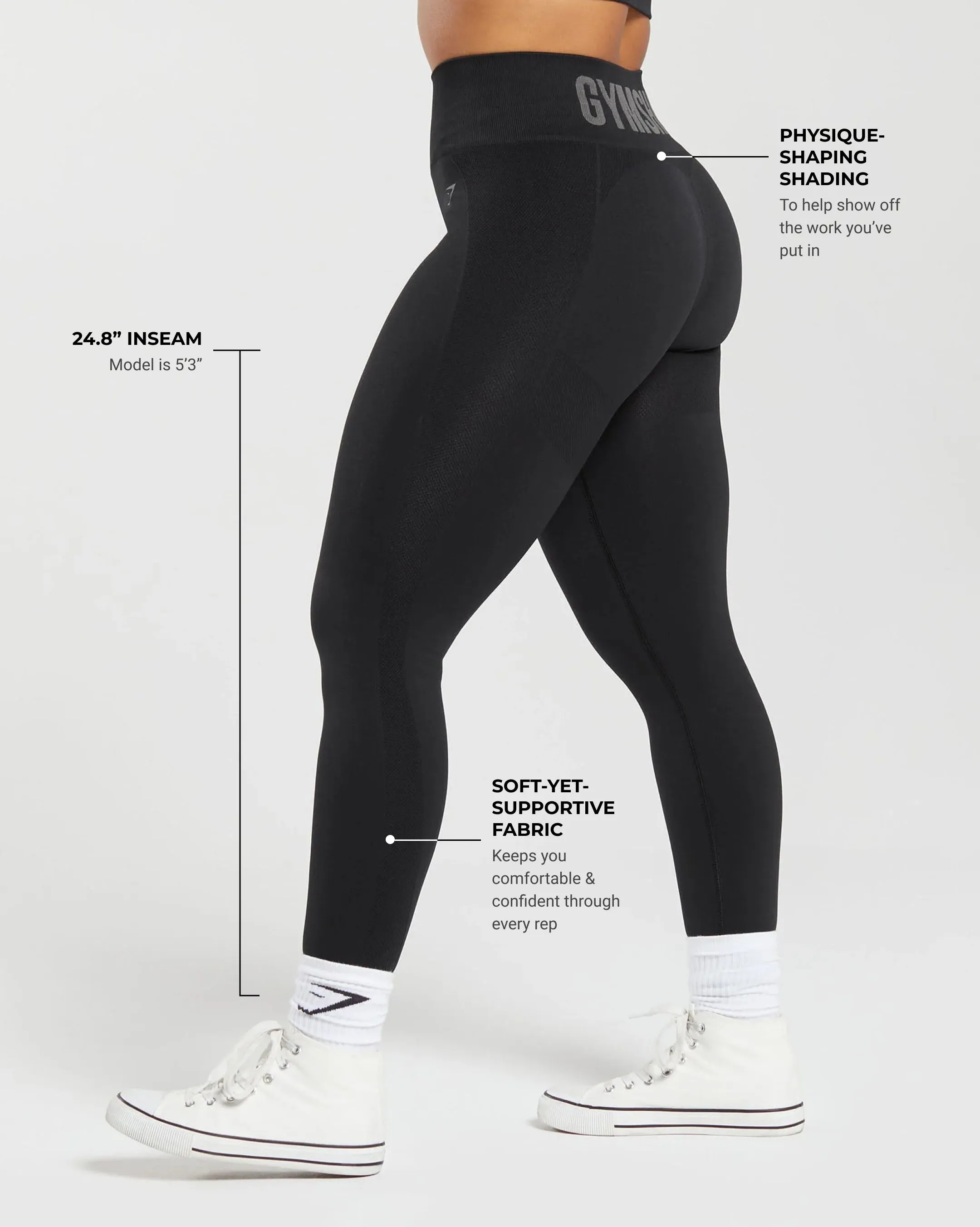 Gymshark Flex High Waisted Leggings - Black