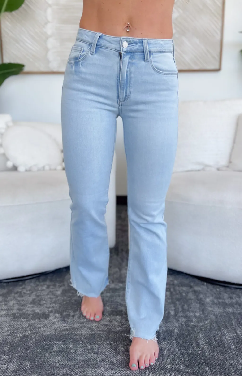 Hallie Light Wash Just Black Denim