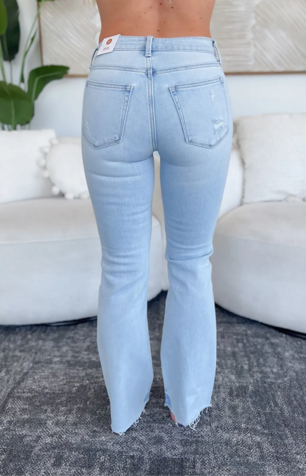 Hallie Light Wash Just Black Denim