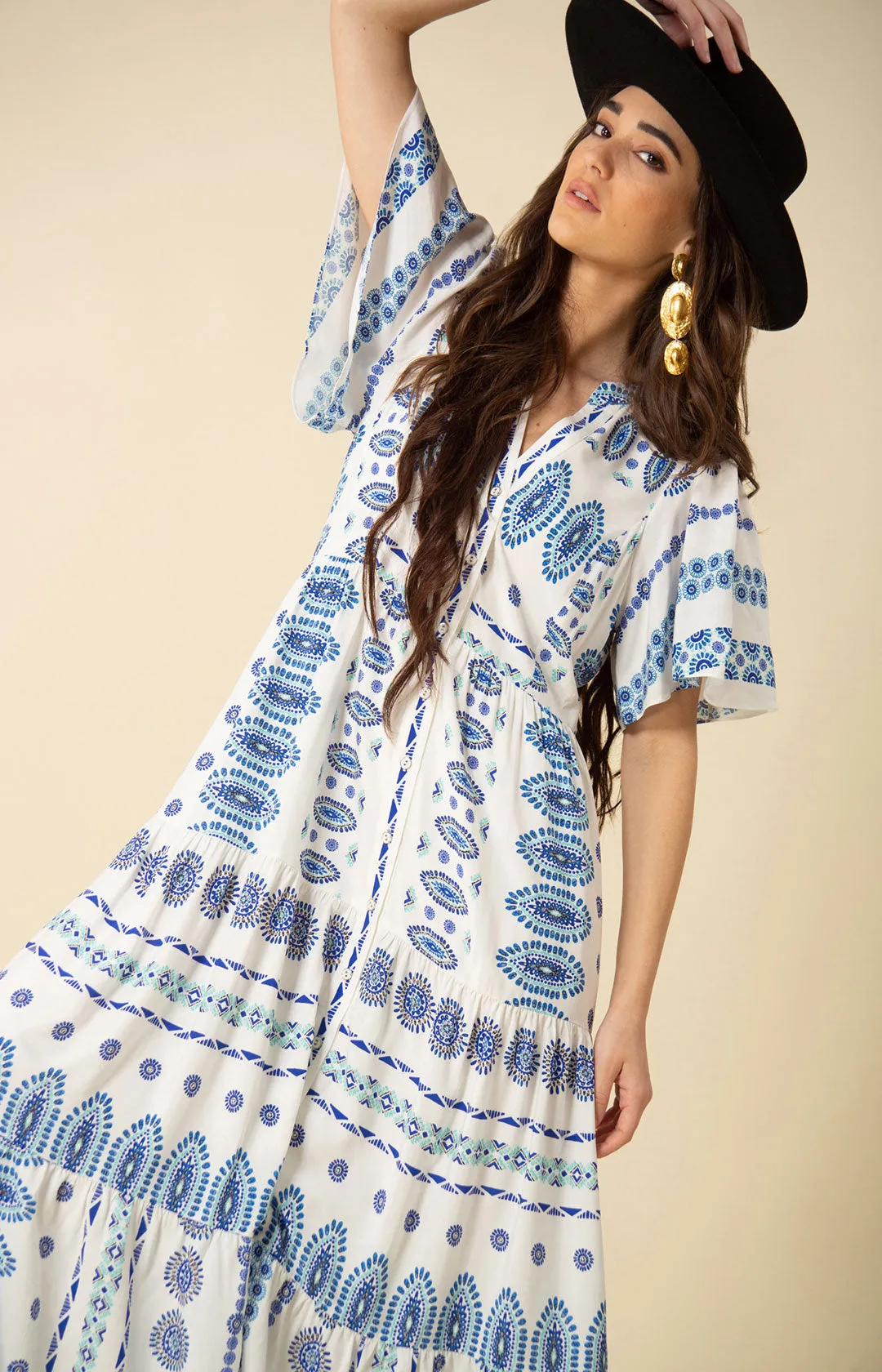Hania Button Maxi Dress