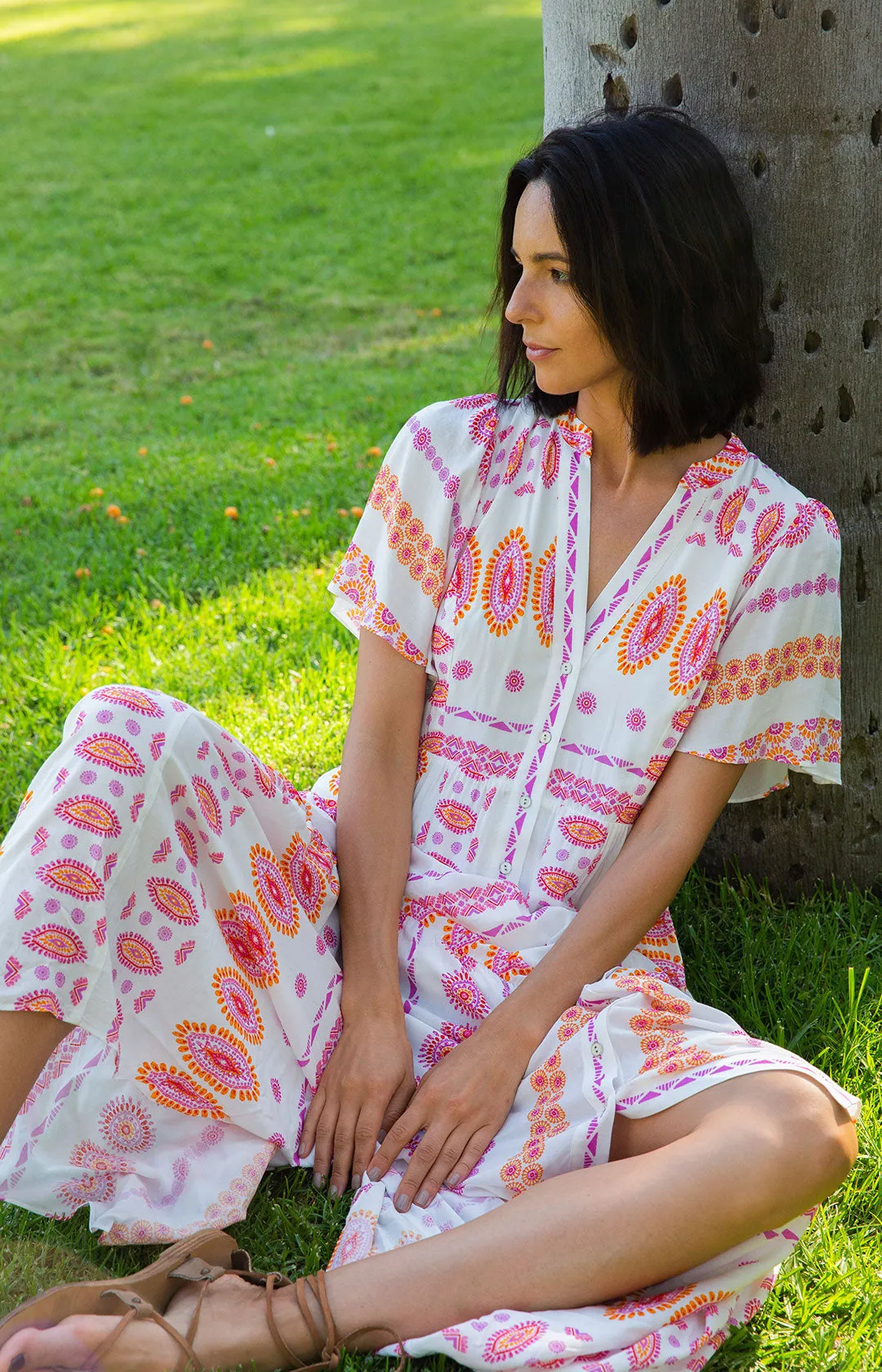 Hania Button Maxi Dress