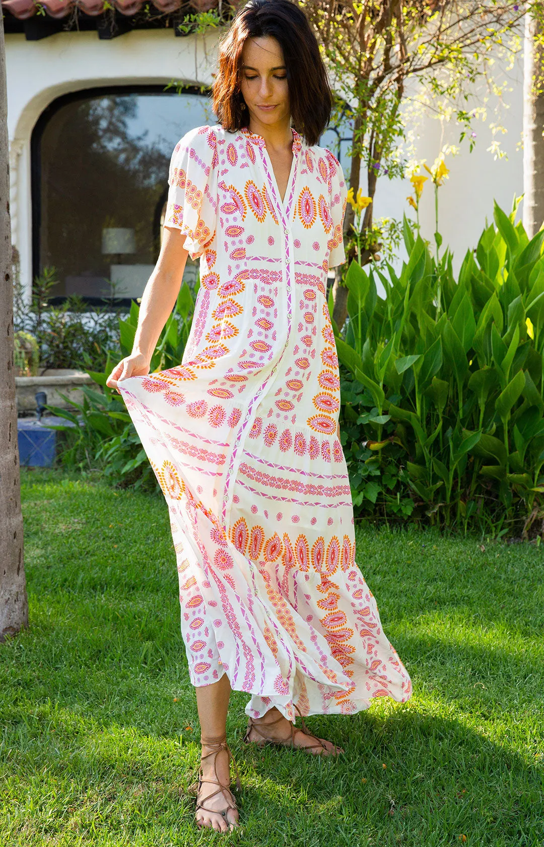 Hania Button Maxi Dress