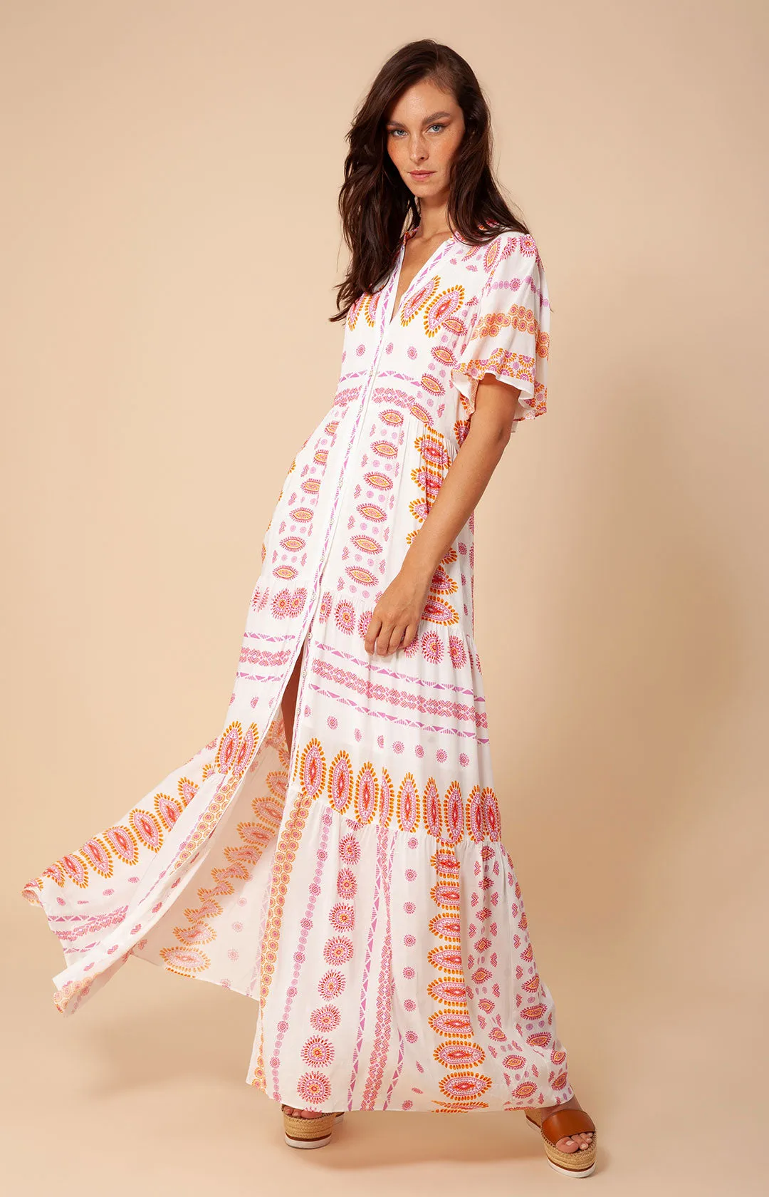 Hania Button Maxi Dress