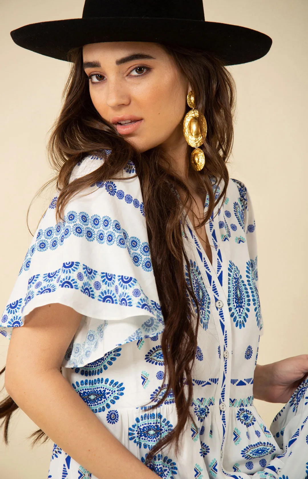 Hania Button Maxi Dress