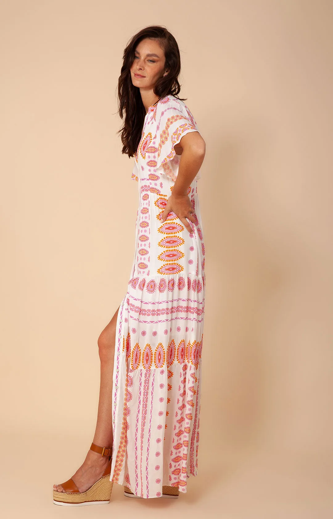 Hania Button Maxi Dress