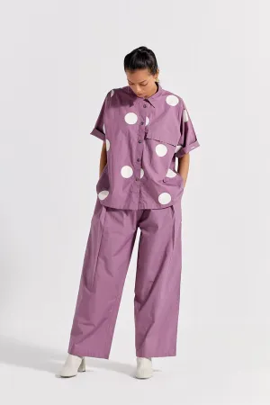 High Waist Pleated pant - Lilac