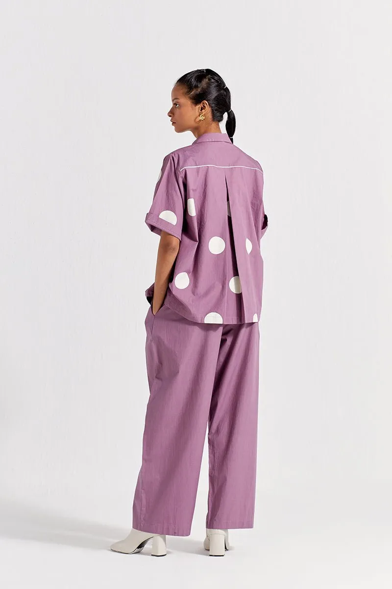 High Waist Pleated pant - Lilac