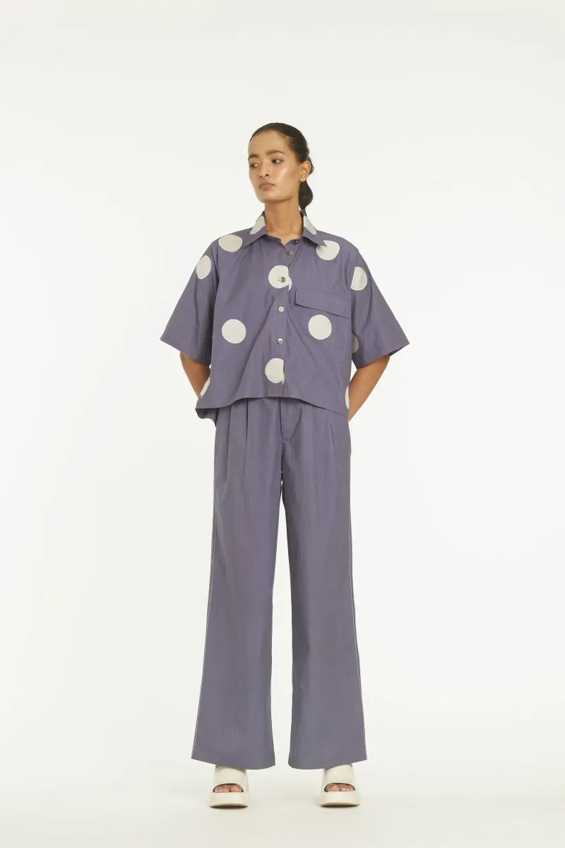 High Waist Pleated Pant Violet