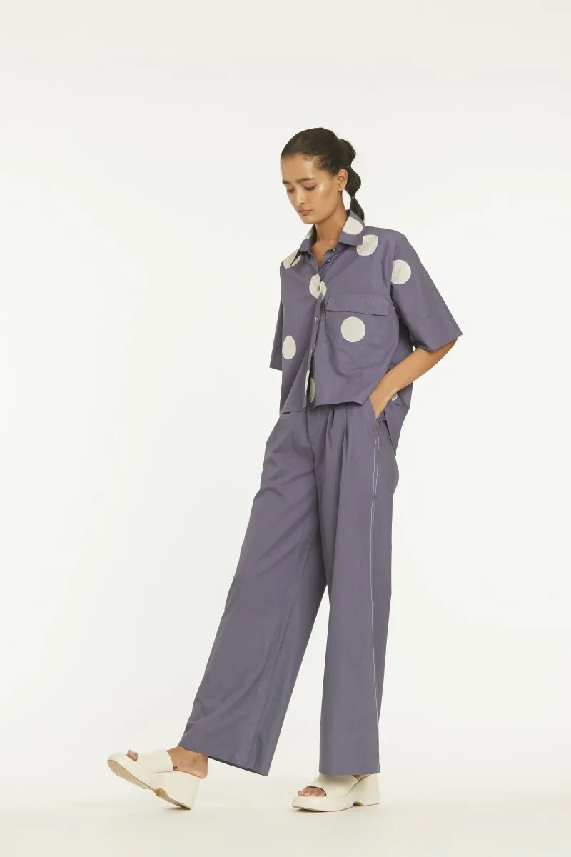 High Waist Pleated Pant Violet
