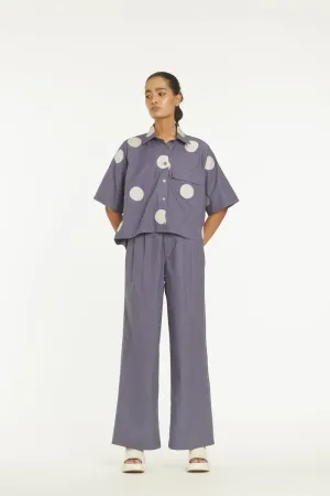 High Waist Pleated Pant Violet