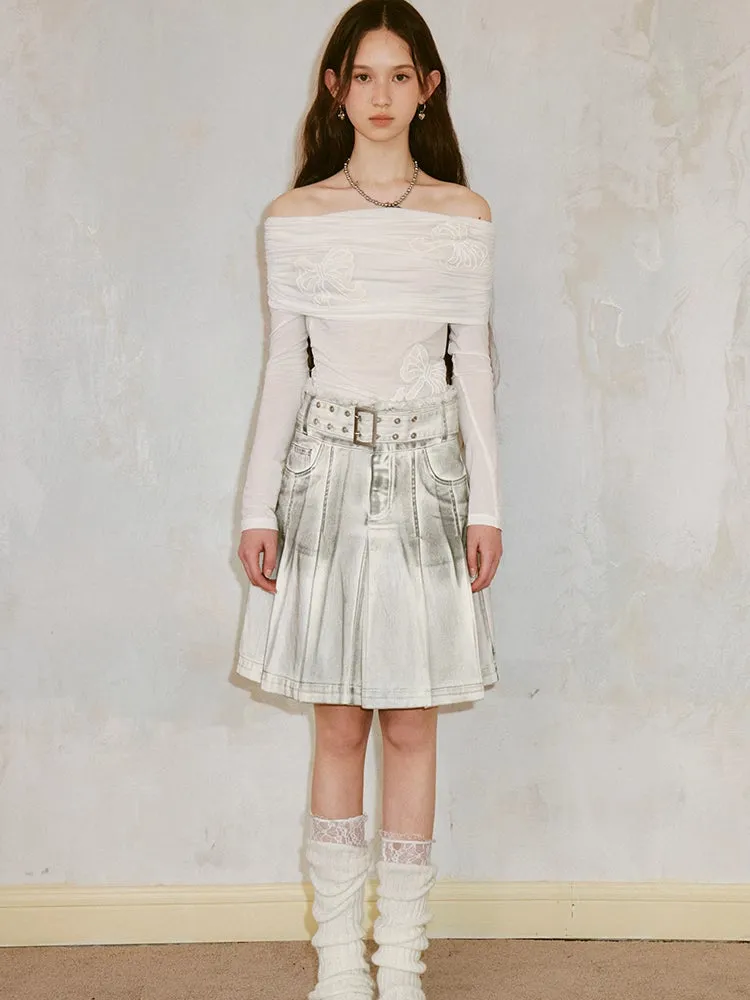 High waist slim denim skirt【s0000006421】