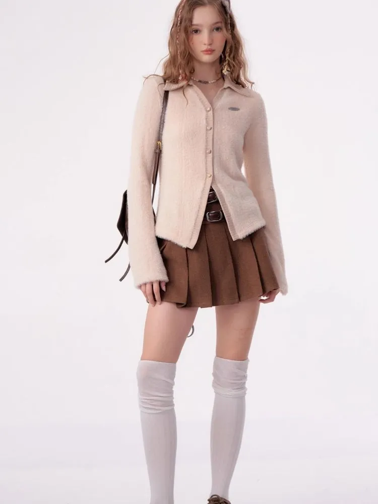 High waist slim pleated skirt【s0000003808】