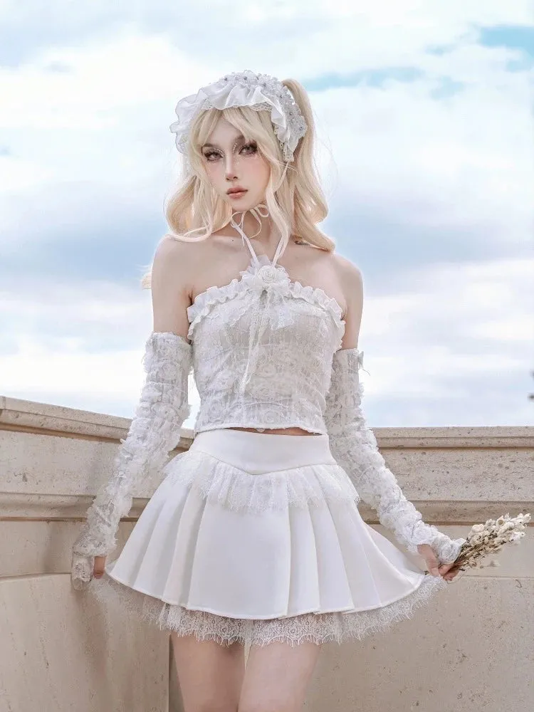 High waist slim pleated skirt【s0000005559】