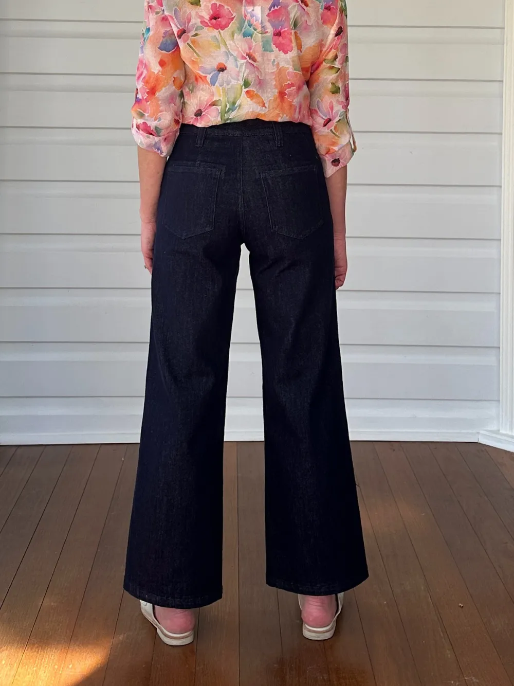 Hudson High Rise Wide Leg Jean - Dark Denim