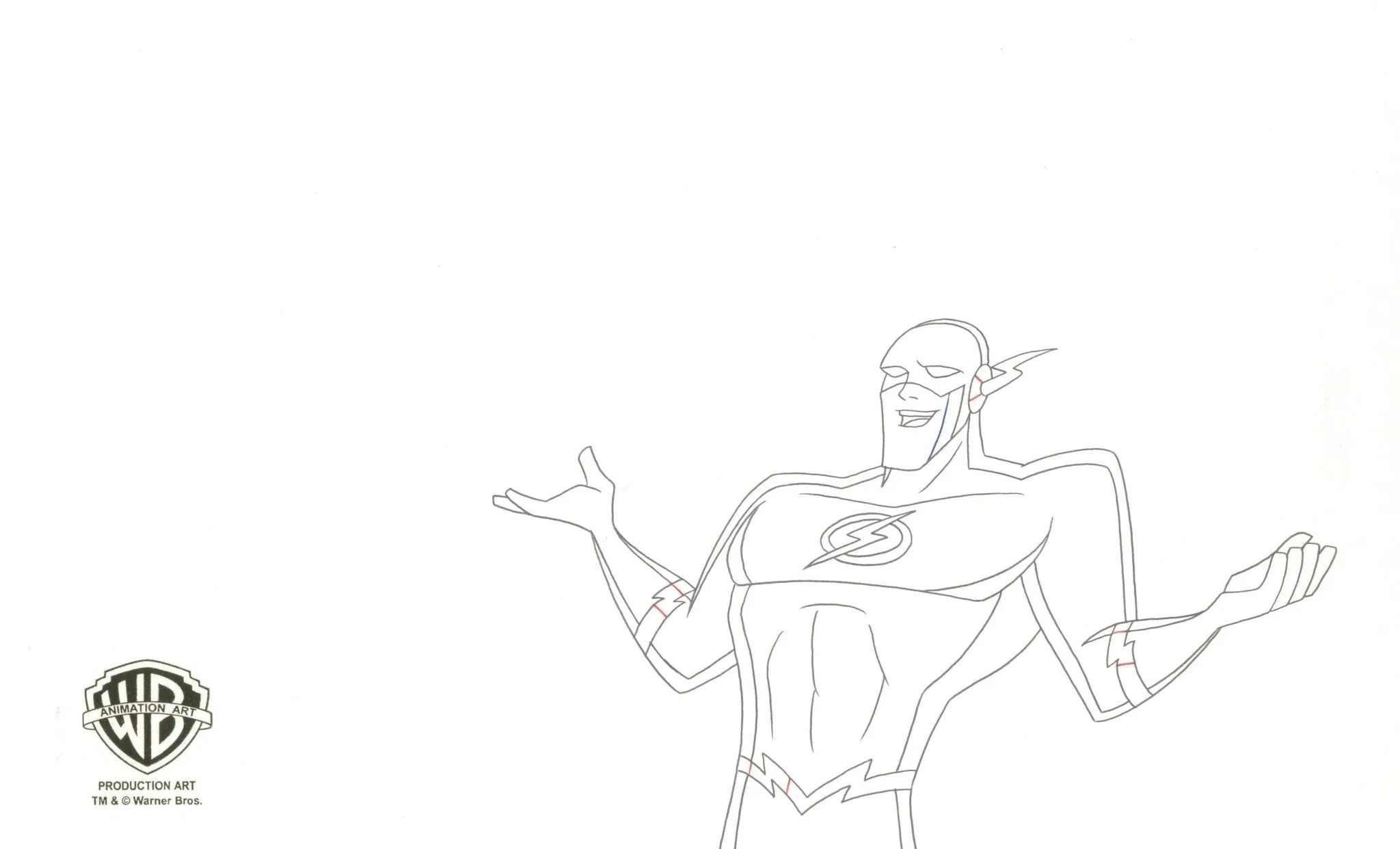 Justice League Unlimited Original Production Drawing Double Aperture: Mister Miracle and Flash