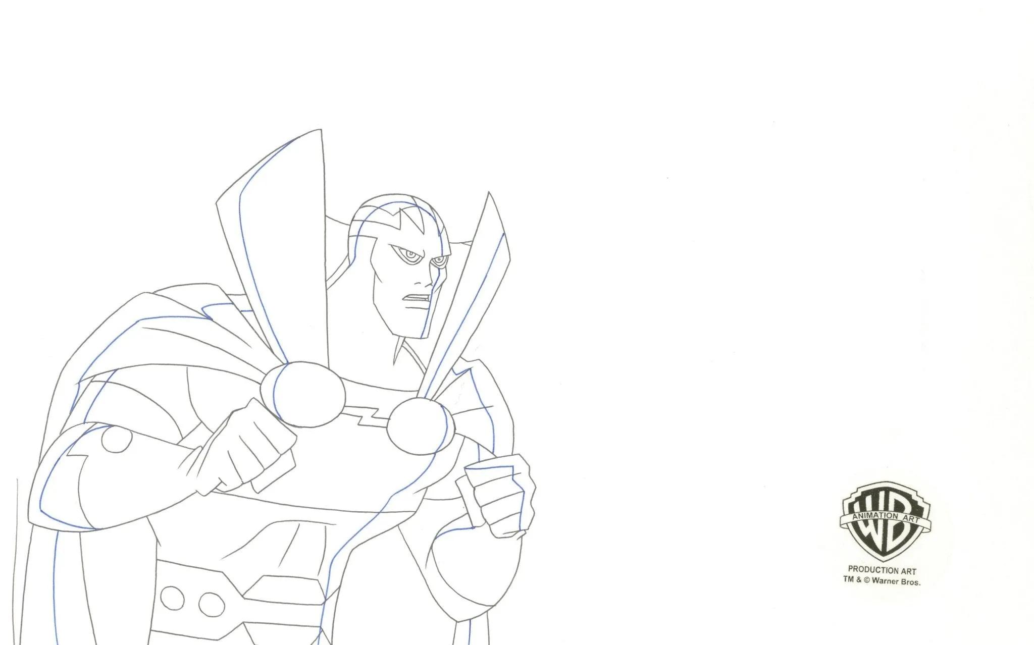 Justice League Unlimited Original Production Drawing Double Aperture: Mister Miracle and Flash